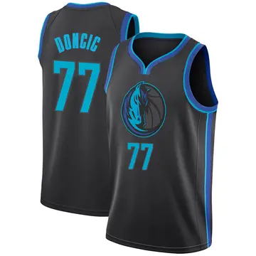 Dallas Mavericks Luka Doncic 2018/19 Jersey - City Edition - Men's Swingman Anthracite