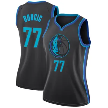 Dallas Mavericks Luka Doncic 2018/19 Jersey - City Edition - Women's Swingman Anthracite