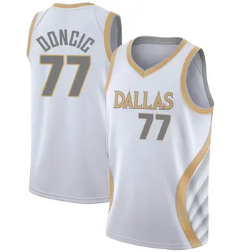 Dallas Mavericks Luka Doncic 2020/21 Jersey - City Edition - Youth Swingman White