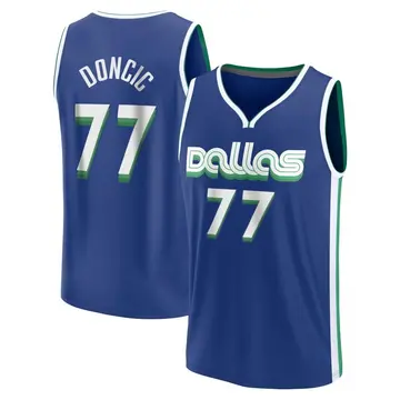 Dallas Mavericks Luka Doncic 2022/23 City Edition Jersey - Men's Fast Break Blue