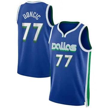 Dallas Mavericks Luka Doncic 2022/23 City Edition Jersey - Men's Swingman Blue