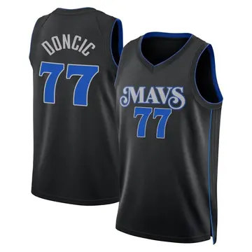 Dallas Mavericks Luka Doncic 2023/24 City Edition Jersey - Men's Swingman Black