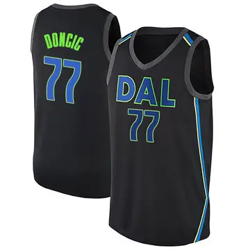 Dallas Mavericks Luka Doncic Jersey - City Edition - Men's Swingman Black