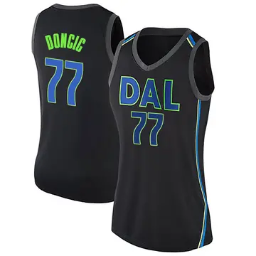 Dallas Mavericks Luka Doncic Jersey - City Edition - Women's Swingman Black