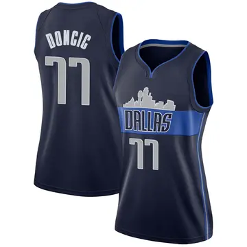 Dallas Mavericks Luka Doncic Jersey - Statement Edition - Women's Swingman Navy