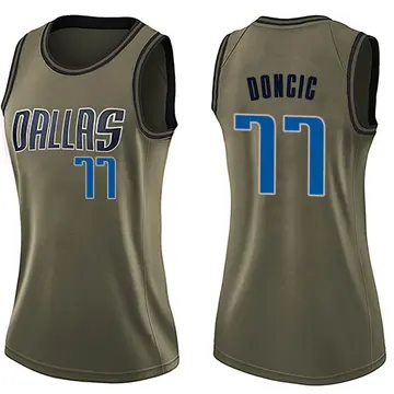 Dallas Mavericks Luka Doncic Salute to Service Jersey - Women's Swingman Green