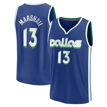 Dallas Mavericks Naji Marshall 2022/23 City Edition Jersey - Men's Fast Break Blue