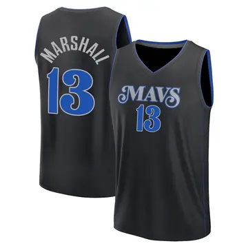 Dallas Mavericks Naji Marshall 2023/24 City Edition Jersey - Men's Fast Break Black