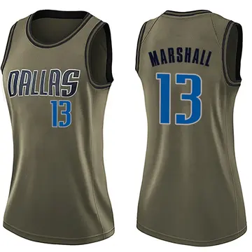 Dallas Mavericks Naji Marshall Salute to Service Jersey - Women's Swingman Green